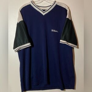 Y2K Wilson Men's Navy and Green Jersey